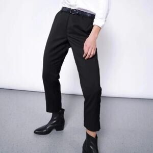 Wildfang empower black slim crop pants chino slacks